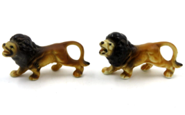 Vintage Bone China Miniature Lion Set of Two Japan - £9.86 GBP