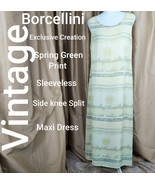 BORCELLINI Exclusive Creations spring green Maxi Dress Size 11 / 12 - £30.90 GBP