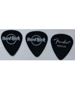 3 HARD ROCK 2009 Fender Guitar Picks, Medium, Black, new - $13.65 CAD