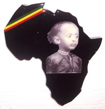 Haile Selassie I Laminated Africa Wood Plaque Rasta Ethiopia Ras Tafari Makonnen - £66.95 GBP