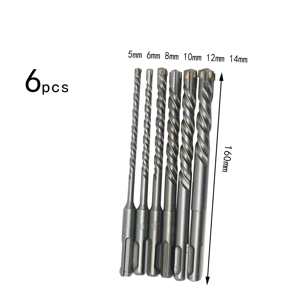 1 sets Cross Tips 4 Cutters 160mm SDS Plus Drill Bits Set YG8 Carbide St... - $5,271.08 MXN