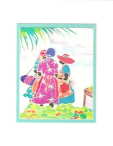 Hand Signed  Rita Van Gorder - &quot;Marketplace Ladies&quot; Caribbean Art Giclee... - £147.79 GBP