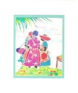 Hand Signed  Rita Van Gorder - &quot;Marketplace Ladies&quot; Caribbean Art Giclee... - $3,630.88 MXN