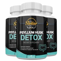 3 Bottles Psyllium Husk Detox by My Stellar Lifestyle - 60 Capsules x3 - £59.43 GBP