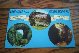 015 Greetings From Natural Bridge VA Postcard - £3.97 GBP