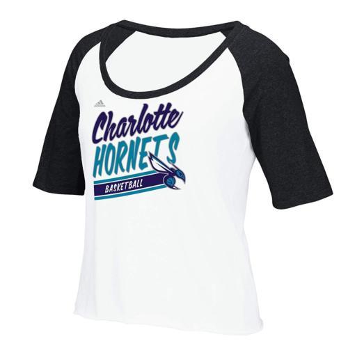 NWT NBA Charlotte Hornets Women's Medium White Short Sleeve Tee Shirt - $16.78