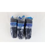 Deadstock Vintage 90s Lot of 9 Pairs Cotton Casual Cushion Crew Socks Bl... - $48.24 CAD