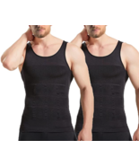 Men&#39;s 2 Pk of Body Shapers  Chest &amp; Tummy Firming Black XXL NEW - £16.01 GBP