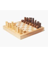 FOLK Handcrafted Luxury Wooden Chess Set Game Walnut Sycamore Sculpture ... - $677.00 CAD