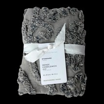 Pottery Barn Renee Candlewick Cotton Sateen Standard Sham Gray NEW - $57.42