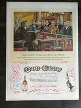 Vintage 1952 Old Crow Kentucky Bourbon Whisky In Court Full Page Origina... - $6.64