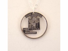 New Mexico Cut Out Coin Jewelry, Necklace - £17.17 GBP