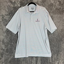 Straight Down Golf Polo Shirt Mens XL Multicolor Striped Performance Bre... - $9.39