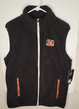 Cincinnati Bengals Fleece  Full Zip Reflective  Vest Men&#39;s Small  - £29.79 GBP