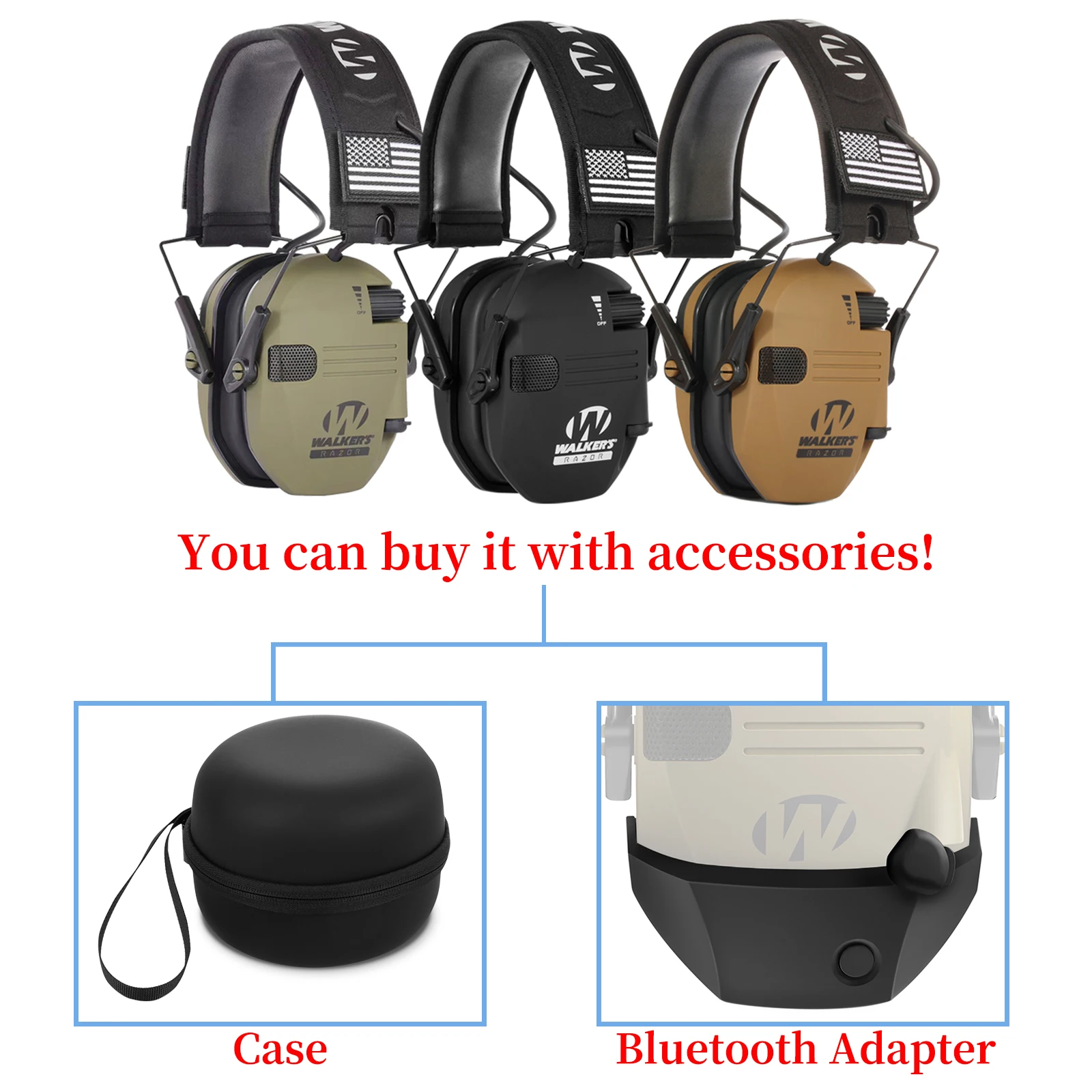 Sporting Earmuffs Active Headphones for Shooting Electronic Hearing protection E - £23.89 GBP