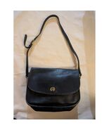 Sac À Bandoulière En Cuir Noir Coach Avec Rabat Style 9790 En Laiton - €89,36 EUR