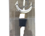 Chrome Colored Anchor Bottle Stopper Boxed 4 inches long - £7.05 GBP