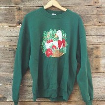 Vintage JERZEES Canard Laid Noël Sweat Taille XL - $39.53