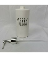 Rae Dunn MERRY Christmas Soap Lotion Pump Dispenser 2019 Bathroom White Magenta