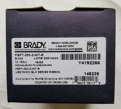 Pack Of 2 Brady PSPT-250-WT-R Label Cartridges - £145.59 GBP