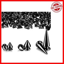 Durable Black Screwback Studs: 170 Pieces for Crafting Punk Accessories - $22.76