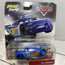 Lil’ Torquey-1/64 Die Cast Car Disney Pixar Cars 3 Drag Racing With Moving Pisto - £10.24 GBP