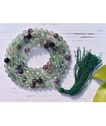 Jewelery Making Mala Multi Fluorite 34 inch String 108 Beads Size 8 mm  - £30.84 GBP