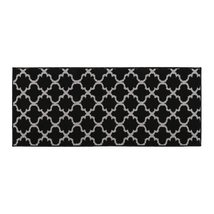 EVIDECO French Home Goods Wool Effect Arabesque Kitchen Mat (Black/Tan, ... - £22.33 GBP