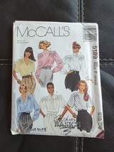 McCalls 5199 Blouse Sleeve Neckline Variations Sizes 16-18-20 Cut Vintage 1991 - $10.44