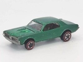 1968 Hot Wheels Redline Custom Cougar Green Gray Interior Made N US PB32 - £118.14 GBP