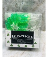 St. Patrick’s Shamrock Battery Operated LED Light Strings 10 Lights 4.5 Ft - $8.79