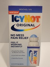 Icy Hot Original Medicated Pain Relief No Mess Applicator Liquid Roll On... - £5.48 GBP