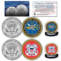 Coast Guard &amp; Uscg Intelligence Branch Jfk Half Dollar Military 2-Coin U.S. Set - £11.24 GBP