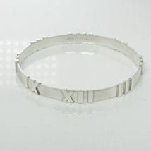 Size Large 8&quot; Tiffany &amp; Co Atlas Bangle Bracelet in Sterling Silver - £296.31 GBP