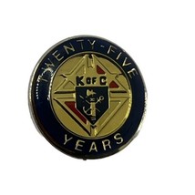 Knights Of Columbus 25 Year Anniversary Lodge KoFC Club Enamel Lapel Hat Pin - £4.71 GBP