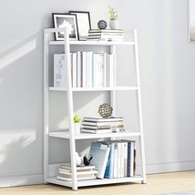 Iotxy 4 Tier Open Bookshelf - Steel And Wood Display Stand, 50Cm Width, ... - £72.07 GBP