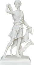 Greek / Roman Goddess Artemis / Diana Cast Alabaster Statue 25cm/9.84inches - £41.75 GBP