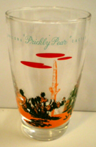 Arizona Blakely Oil &amp; Gas &quot;Prickly Pear&quot; Cactus Clear Glass Vtg Bar Tumbler Cup - £22.37 GBP