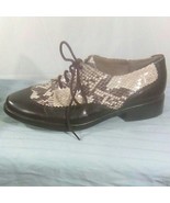 Aerosoles Women’s Accomplishment Brown Snake Oxford Lace Up Shoes NIB Sz 8M - £27.19 GBP