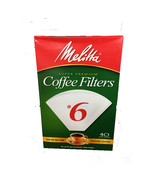 MELITTA SUPER PREMIUM COFFEE FILTERS # 6 OR # 1 - 40 CONE FILTERS BREWS ... - $7.13 CAD