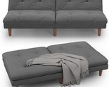 Futon Sofa Bed,Skin-Friendly Couch Loveseat With Adjustable Backrest, Sp... - £231.96 GBP
