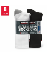 Kirkland Signature Men's Athletic Sock, 8-pair Arch Support Made in USA - $18.74