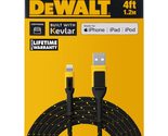 DEWALT Lightning to USB Cable  Reinforced Braided Cable for Lightning ... - £32.08 GBP