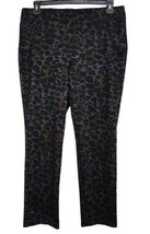 Chico&#39;s 2 (12) So Slimming Juliet Slim Leg Pants  Leopard Print  - £22.90 GBP
