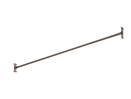 Signature Hardware 466752 72" Solid Brass Shower Rod - Oil Rubbed Bronze - £83.33 GBP