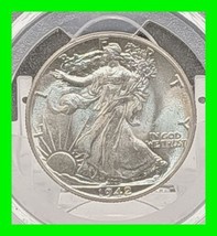 Stunning 1942 Walking Liberty Half 50¢ Half Dollar - PCGS MS65 Flashy White - £196.73 GBP