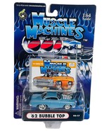 2002 Muscle Machines 1962 BUBBLE TOP 1:64 BLUE w/CHROME RIMS 02-17 - BRA... - $8.84 CAD