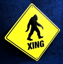 Sasquatch Xing - *Us Made* Embossed Metal Sign - Man Cave Garage Shop Bar Decor - $18.95