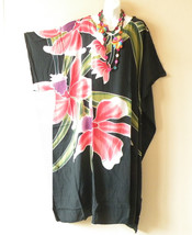 KB364 Floral Batik Hand Painted Kaftan Caftan Kimono Hippy Maxi Dress up... - £23.87 GBP
