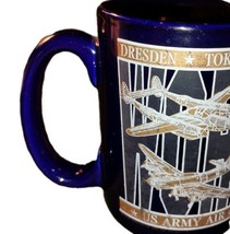 World War II Coffee Mug Army Air Corps Navy Blue &amp; Gold Dresden Tokyo Be... - $642.62 MXN